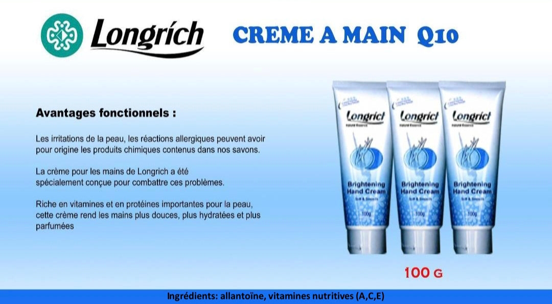 Crème pour les Mains Longrich - Hydratation Intense