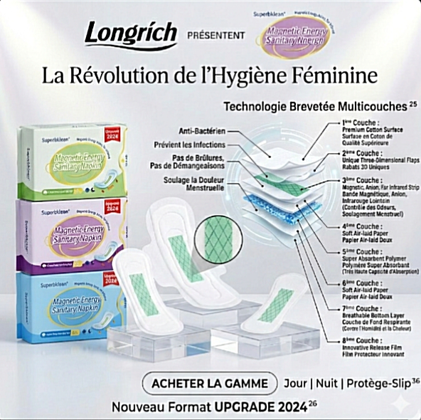 🎁 Kit Complet Serviettes Longrich 100% Naturelles - Protection Totale Bio