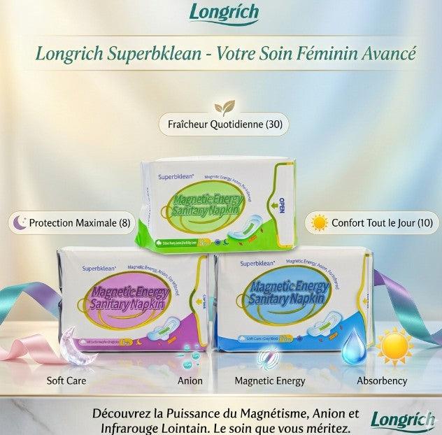 🎁 Kit Complet Serviettes Longrich 100% Naturelles - Protection Totale Bio