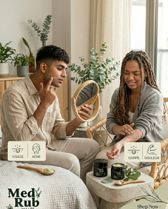 Med Rub Edmark - Crème de Massage Thérapeutique Anti-Douleurs & Boutons